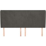  Vzglavje z ušesi temno sivo 183x23x118/128 cm žamet, (20793917) | Shoptok.si