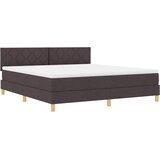  LED Box Spring Krevet Tamno smeđa 180 x 200 cm tkanina | shoptok.hr