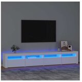  TV omarica z LED lučkami bela 240x35x40 cm | Shoptok.si