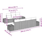  8-dijelni vrtni kauč set s jastučićima Bež Poliratan | shoptok.hr