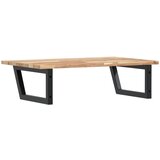  Zidna polica za umivaonik od čelika i masivnog bagremovog drva Smeđa 80 x 50 x 2 cm | shoptok.hr