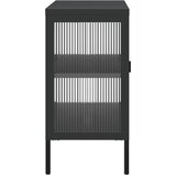  Komoda crna 105 x 35 x 70 cm od stakla i čelika | shoptok.hr