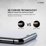 X-ONE Full Cover Extra Strong Tempered Glass Matte - za iPhone 15 Pro (polno lepilo) črna | Shoptok.si