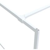 Pregrada za tuš bijela 80 x 195 cm s prozirnim staklom ESG | shoptok.hr