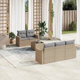  6-dijelni set vrtnih sofa s jastucima bež od poliratana | shoptok.hr