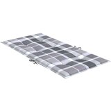  Jastuci za vrtne stolice 4 kom sivi karirani 100x50x3cm tkanine | shoptok.hr