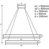  LED prigušiva luster na sajli LED/135W/230V 3000-6500K + daljinski upravljač | Eponuda.com