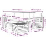  Set vanjskih sofa 5 kom. Prirodna i svijetlo siva Poliester | shoptok.hr