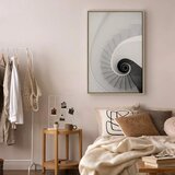  Slika - White Stairs (1 Part) Vertical 60x90 U prirodnom drvenom okviru | shoptok.hr