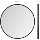  Zidno ogledalo crno 60 cm | Shoptok.si