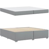  Krevetna konstrukcija Svijetlo siva 200 x 200 cm tkanina | Shoptok.si