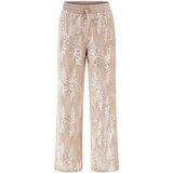 Guess Hlače Sequins Wide Leg Bež Cene