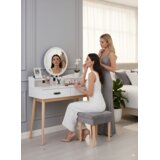 Bijeli kozmetički toaletni stolić s ogledalom 100 × 40 × 139 cm | shoptok.hr