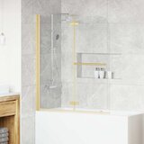  Ograda za tuš Zlatno 120 x 140 cm ESG staklo i aluminij | shoptok.hr