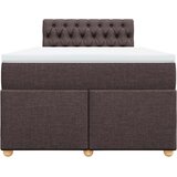  Krevet box spring s madracem tamnosmeđi 120 x 190 cm od tkanine | shoptok.hr