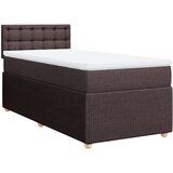 vidaXL Krevet s oprugama i madracem tamnosmeđi 90 x 200 cm od tkanine | shoptok.hr