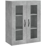 vidaXL Stenska omarica betonsko siva 69,5x34x90 cm inženirski les, (21010993) | Shoptok.si