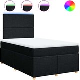 vidaXL Krevet box spring s madracem crni 120 x 190 cm od tkanine | shoptok.hr