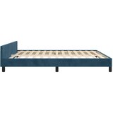  Okvir za krevet s uzglavljem tamnoplavi 180x200 cm baršunasti | shoptok.hr