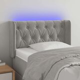  Posteljno vzglavje svetlo sivo 83x16x78/88 cm žamet, (20933362) | Shoptok.si