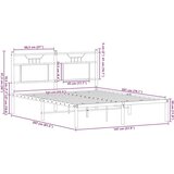 vidaXL metalni okvir kreveta bez madraca boja hrasta sonome 180x200 cm | shoptok.hr