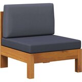  Srednja sofa s tamnosivim jastucima masivno bagremovo drvo | Eponuda.com