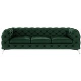 Ropez Tamno zelena baršunasti sofa 243 cm Chelsea – Cijene