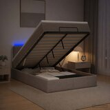  Krevet od pjene s madracem i LED-om Sivosmeđa 120 x 190 cm | shoptok.hr