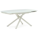Kave Home Bijeli proširiv blagovaonski stol sa staklenom pločom stola 100x130 cm Yodalia – | shoptok.hr