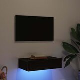 vidaXL TV omarica z LED lučkami črn hrast 60x35x15,5 cm | Shoptok.si