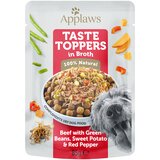 Applaws Taste Toppers vrečke v bujonu 12 x 85 g - Govedina s stročjim fižolom, sladkim krompirjem & rdečo papriko | shoptok.hr