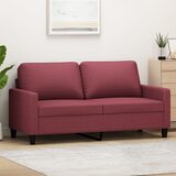 vidaXL Kavč dvosed vinsko rdeč 140 cm blago Cene