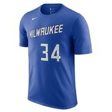Nike Majice s kratkimi rokavi Nba Milwaukee Bucks Giannis Antetokounmpo City Edition Modra | Shoptok.si