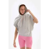 Dagi Light Gray Women's Sweatshirt Sleeveless Hoodie