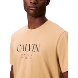 Calvin Klein Jeans Majice s kratkimi rokavi LV04RE807G Bež | Shoptok.si