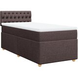  Krevet s oprugama i madracem tamnosmeđi 90 x 200 cm od tkanine | shoptok.hr