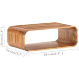  Stolić za kavu 90 x 50 x 30 cm od masivnog bagremovog drva | shoptok.hr