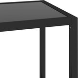  Polica prozirna i crna 100 x 36 x 90 cm od kaljenog stakla | shoptok.hr