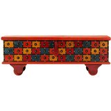  Kutija za pohranu crvena 110x40x40 cm masivno bagremovo drvo | Eponuda.com