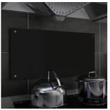  Kuhinjska zaščitna obloga črna 80x40 cm kaljeno steklo