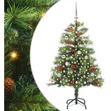 vidaXL Umjetno božićno drvce 150 LED lampica Topla bijela PVC i metal - 150 cm s LED-ima i ružičastim kuglicama | shoptok.hr