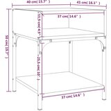 vidaXL Noćni ormarići 2 kom boja hrasta 40x41x50 cm konstruirano drvo | shoptok.hr