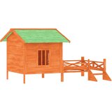  Kućica za pse smeđa 159 x 120 x 88,5 cm od masivne borovine | shoptok.hr