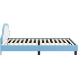  Otroški posteljni okvir z vznožjem Modra 90 x 200 cm PU, (5000104754) | Shoptok.si