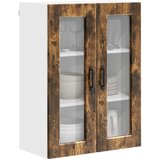  Zidni stakleni ormarić Dimljeni hrast 60 x 31 x 80 cm | shoptok.hr