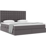 Krevet s od storage s madracem Siva 180 x 200 cm Lažna koža | Eponuda.com