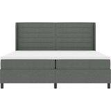 Kutna podnica s madracem tamno siva 200x200 cm tkanina | shoptok.hr
