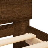  Okvir za krevet s uzglavljem boja smeđeg hrasta 180x200cm | shoptok.hr
