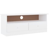 Maison Chic TV omarica - TV stojalo - Televizijska omarica s predali ALTA bela 100x35x41 cm trdna borovina, (21698726) Cene