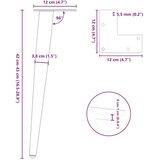 vidaXL noge za klub stolić konusnog oblika 4 kom bijele 42-43 cm čelik | shoptok.hr